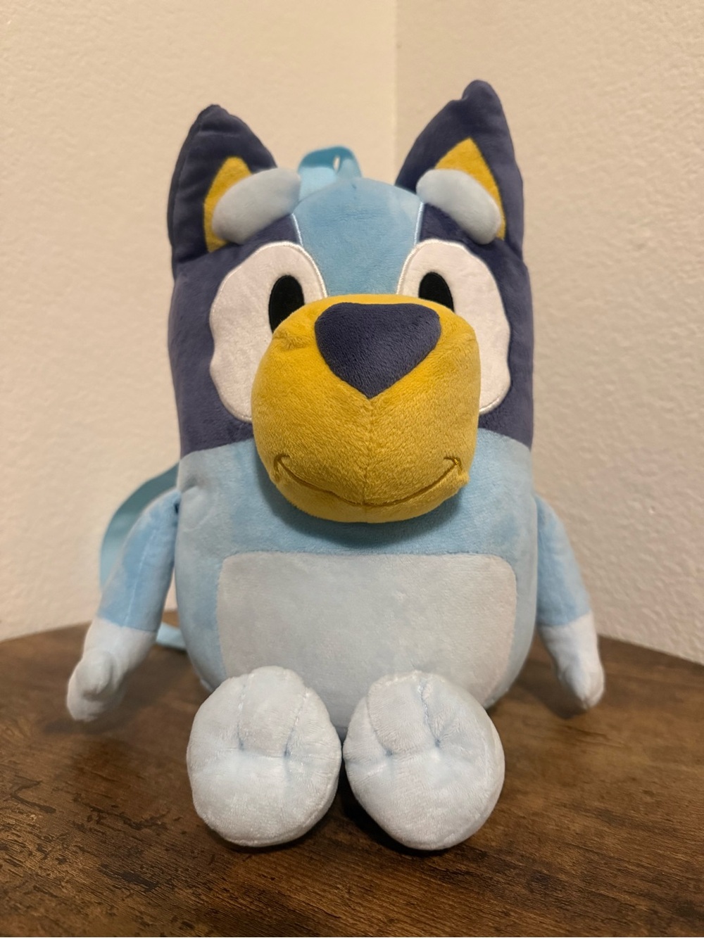 14" BLUEY PLUSH "BACKPACK" ZIP POUCH stuffed animal stuffy toy w small zip pouch